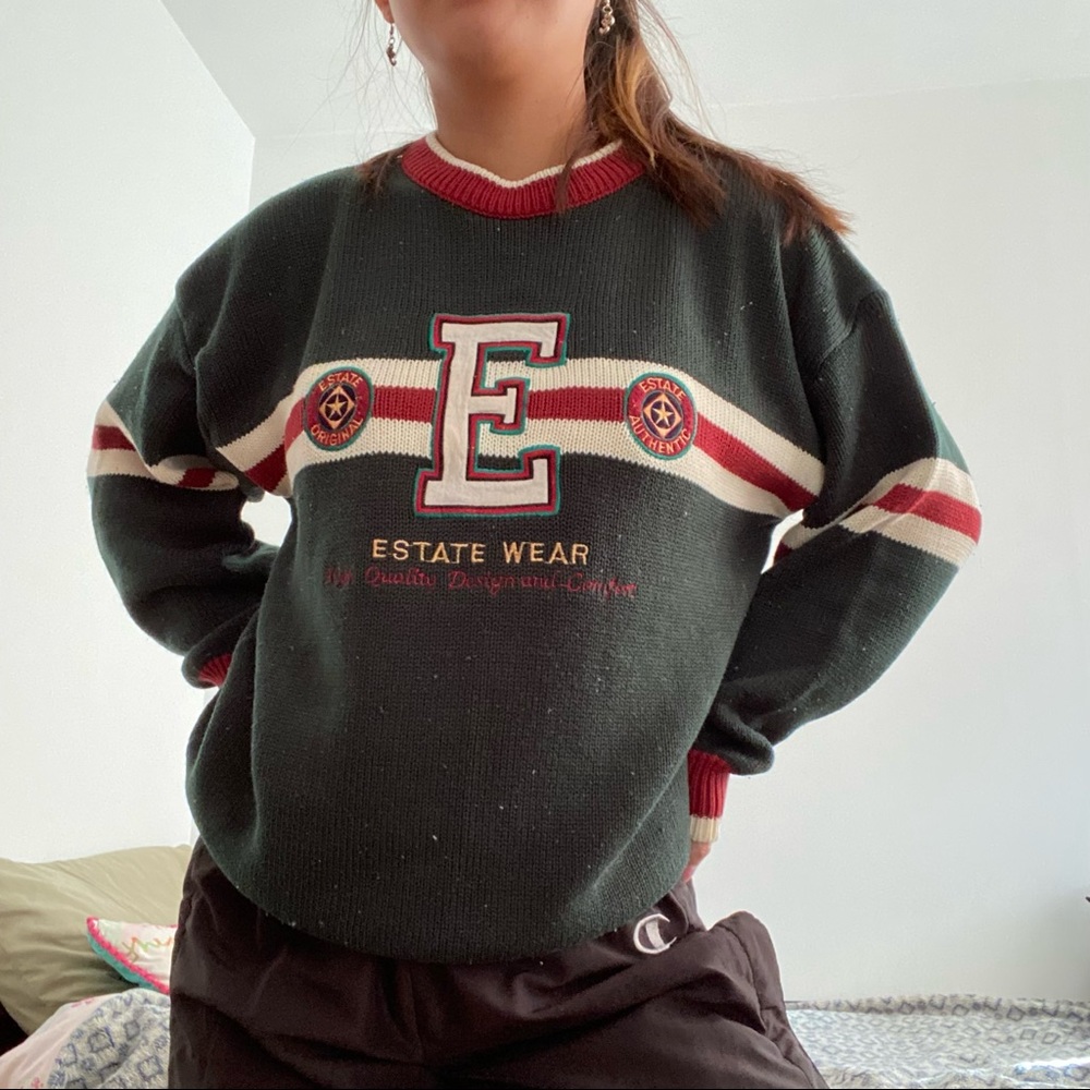 vintage green sweater